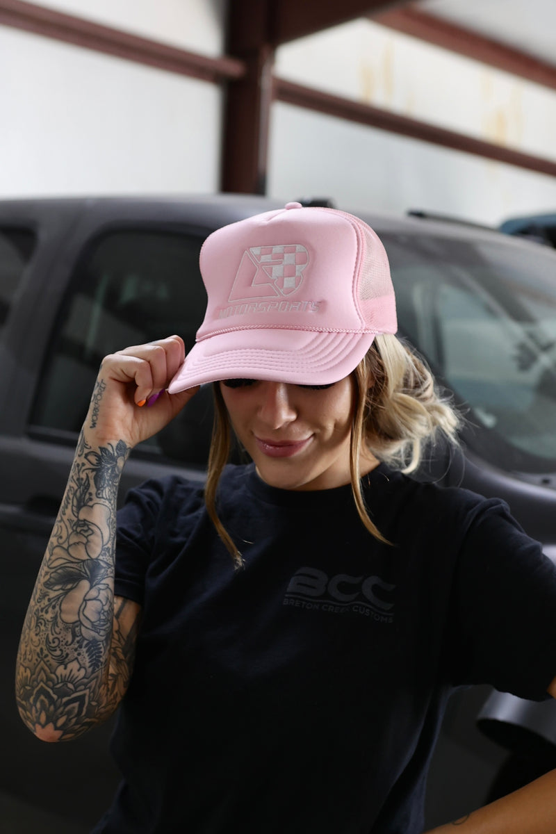 Pink & White Foam Trucker Hat