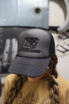 Black & Charcoal Foam Trucker Hat